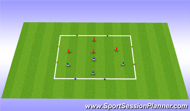 Football/Soccer Session Plan Drill (Colour): 4v4 Games