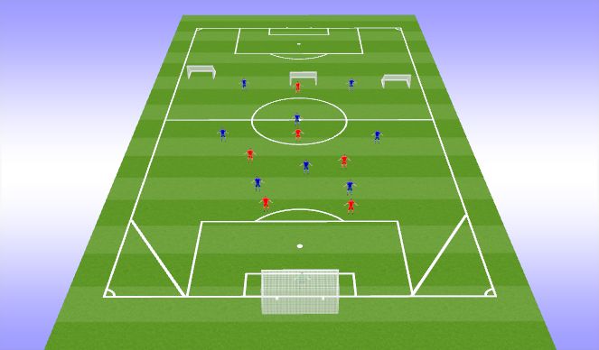 Football/Soccer Session Plan Drill (Colour): Breaking Lines - Diamond 