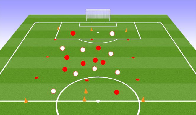 Football/Soccer Session Plan Drill (Colour): Target Possession