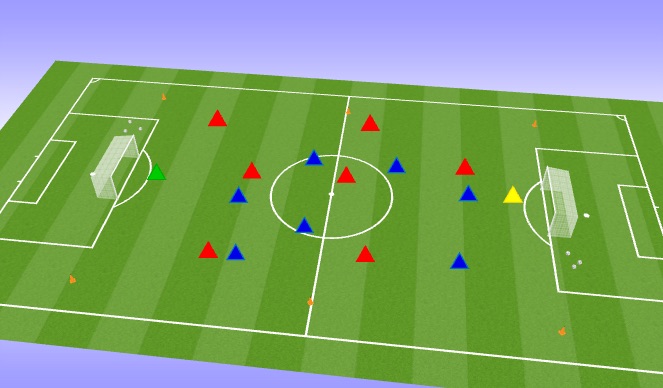 Football/Soccer Session Plan Drill (Colour): 8 v  8 Game