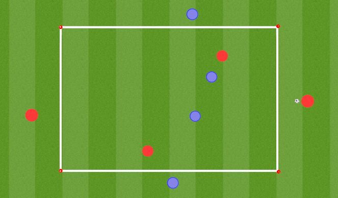Football/Soccer Session Plan Drill (Colour): 4v4 Possession Game