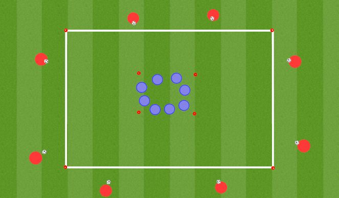Football/Soccer Session Plan Drill (Colour): Technical Warm-Up 1