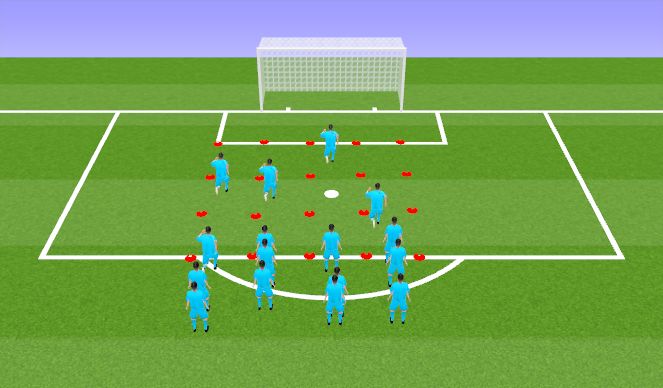 Football/Soccer Session Plan Drill (Colour): Warm Up