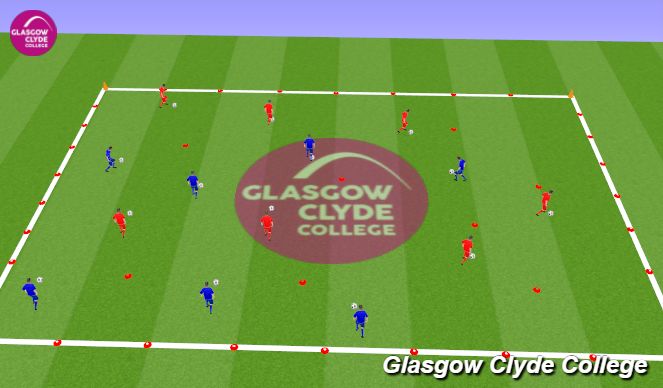 Football/Soccer Session Plan Drill (Colour): Warm Up