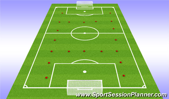 Football/Soccer Session Plan Drill (Colour): Setup