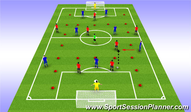 Football/Soccer Session Plan Drill (Colour): Channels 2