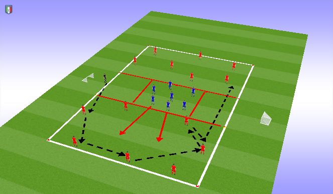 Football/Soccer Session Plan Drill (Colour): Rondo