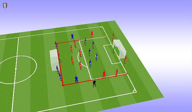 Football/Soccer Session Plan Drill (Colour): Cage