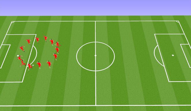 Football/Soccer Session Plan Drill (Colour): one bounce