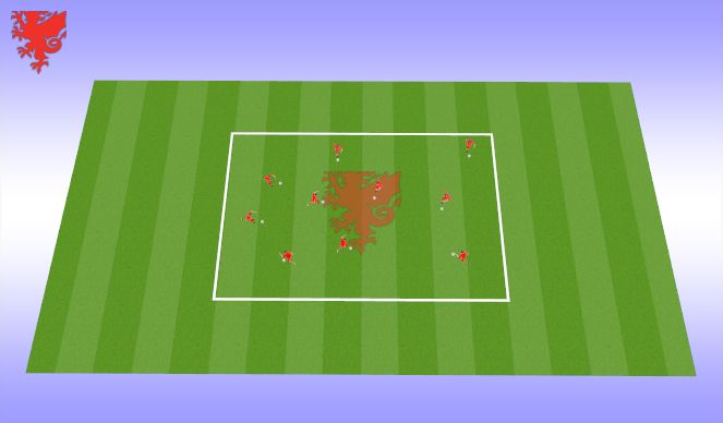 Football/Soccer Session Plan Drill (Colour): Dribbling