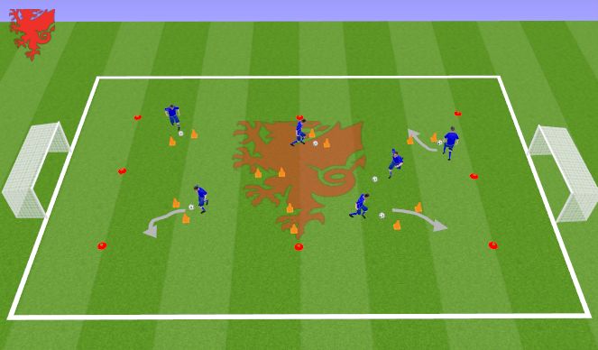 Football/Soccer Session Plan Drill (Colour): Technical 