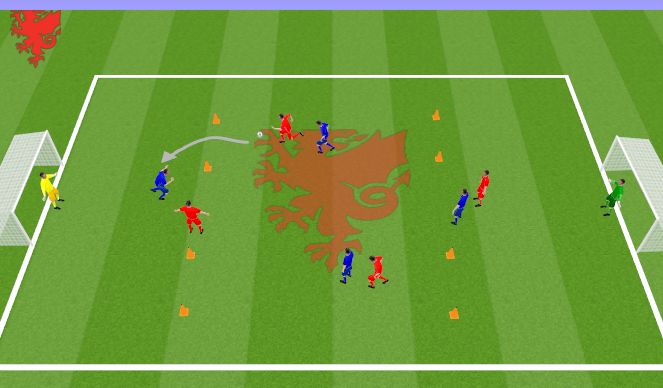 Football/Soccer Session Plan Drill (Colour): SSG