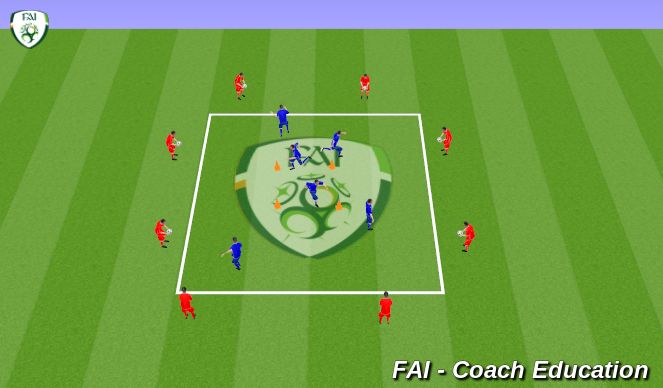 Football/Soccer Session Plan Drill (Colour): Warm Up