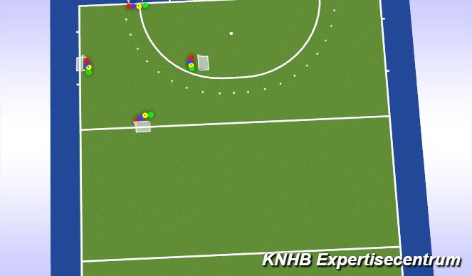 Hockey Session Plan Drill (Colour): Spelvorm partij Kwartet