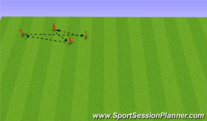 Football/Soccer Session Plan Drill (Colour): Warm Up 1 Modified