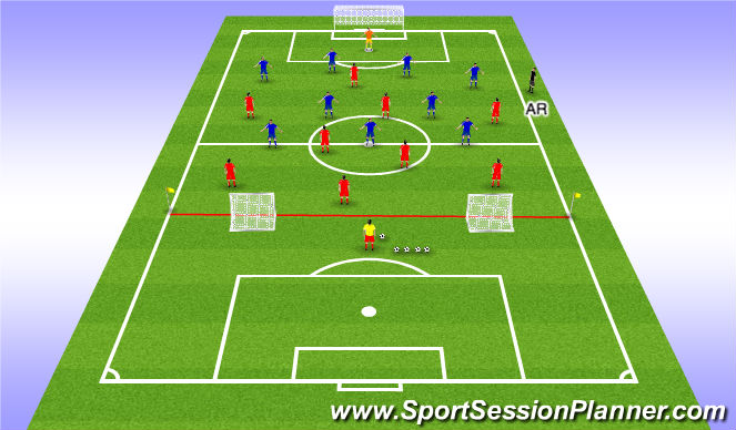Football/Soccer Session Plan Drill (Colour): Expanded Small Sided