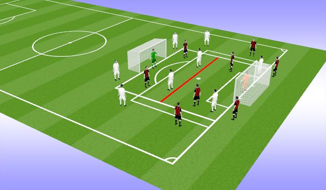 Football/Soccer Session Plan Drill (Colour): 8v8 SSG