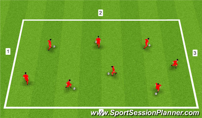 Football/Soccer Session Plan Drill (Colour): Warm up