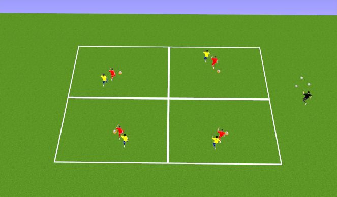 Football/Soccer Session Plan Drill (Colour): Protect the Ball at All Costs!