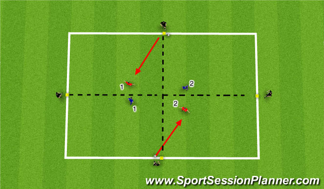 Football/Soccer Session Plan Drill (Colour): Receiving, passing & finding space