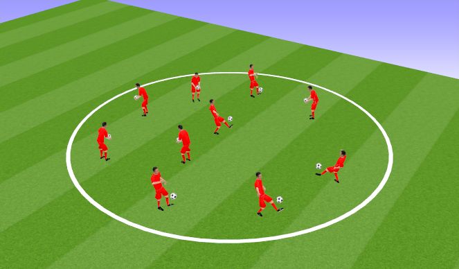 Football/Soccer Session Plan Drill (Colour): Juggling