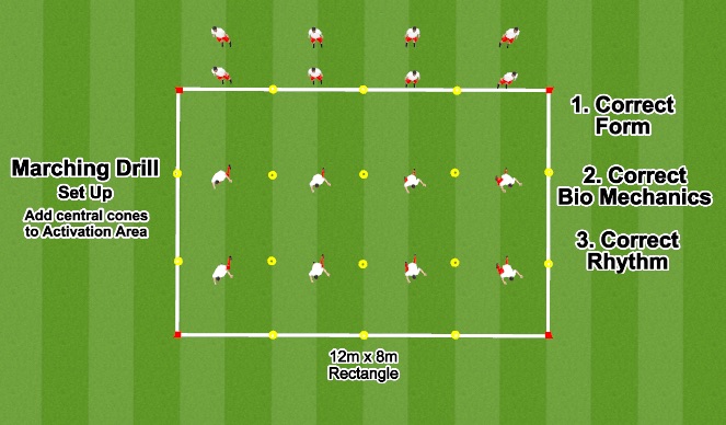 Football/Soccer Session Plan Drill (Colour): Marching Drills