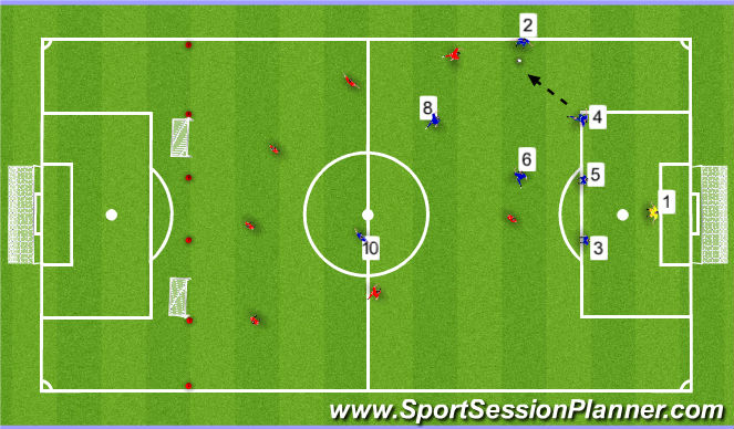 Football/Soccer Session Plan Drill (Colour): Expanded SSG - 7v8