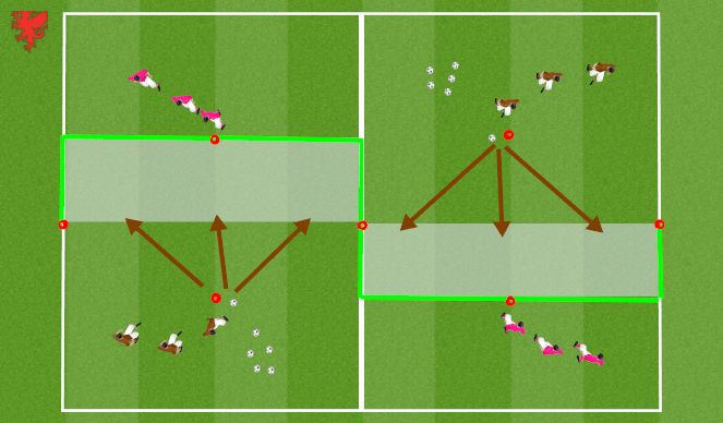 Football/Soccer Session Plan Drill (Colour): 1v1 in action