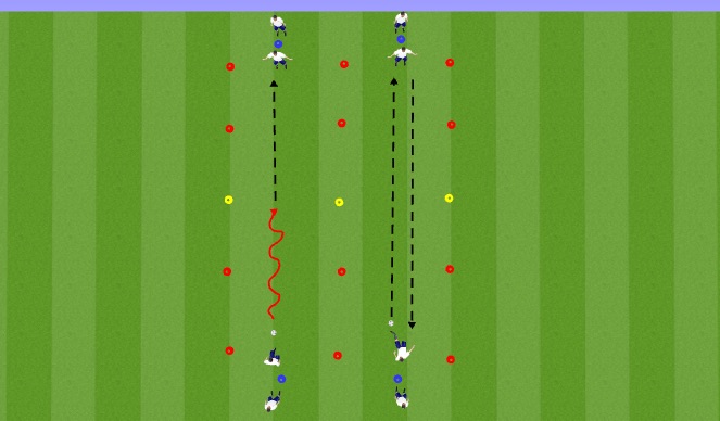 Football/Soccer Session Plan Drill (Colour): Dribbling/Passing Lanes