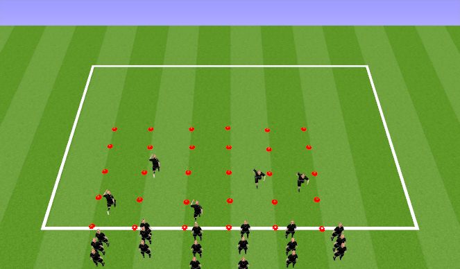 Football/Soccer Session Plan Drill (Colour): Warm Up