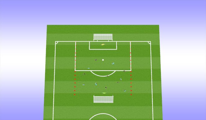 Football/Soccer Session Plan Drill (Colour): Scrimmage