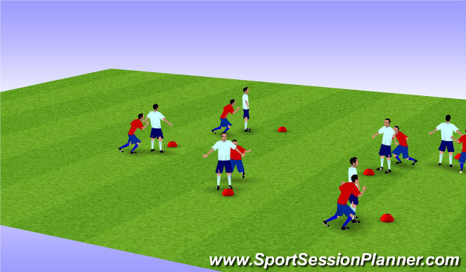 Football/Soccer Session Plan Drill (Colour): Shielding