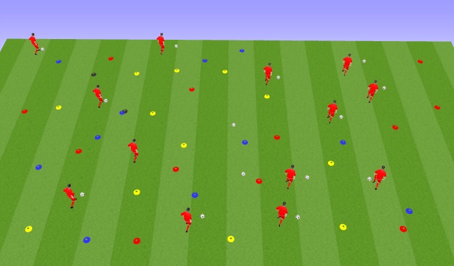 Football/Soccer Session Plan Drill (Colour): Rainbow Road