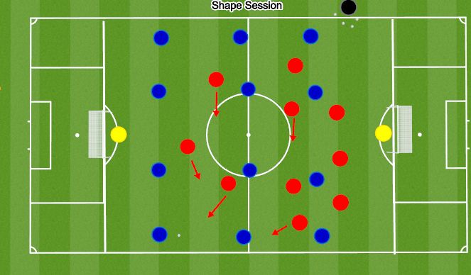Football/Soccer Session Plan Drill (Colour): Shape Work - 343