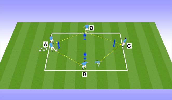 Football/Soccer Session Plan Drill (Colour): The diamond pass