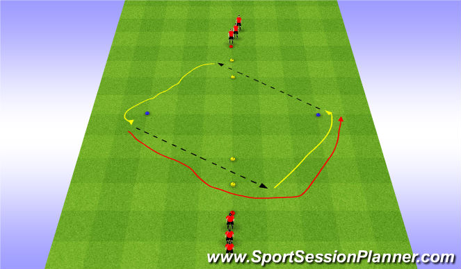 Football/Soccer Session Plan Drill (Colour): Speed