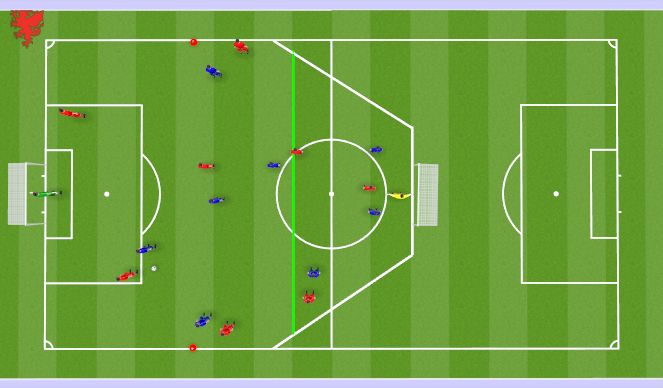 Football/Soccer Session Plan Drill (Colour): Team Training