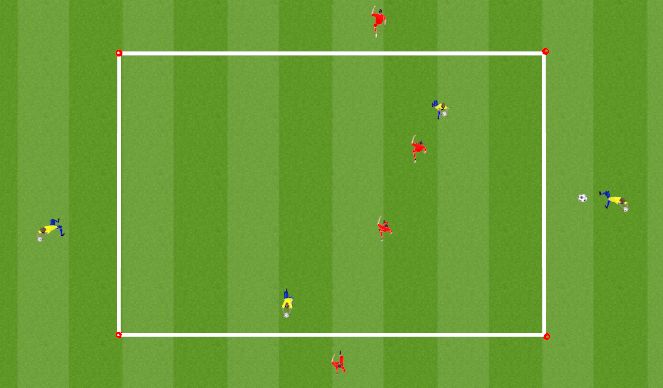 Football/Soccer Session Plan Drill (Colour): 4v4 Possession Game