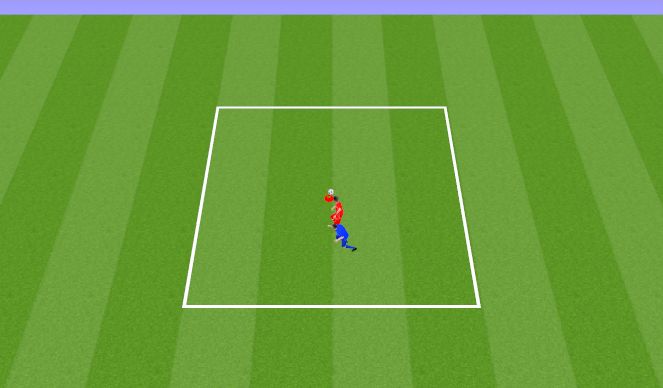 Football/Soccer Session Plan Drill (Colour): 1v1 Battles