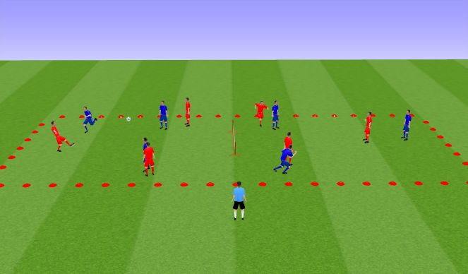 Football/Soccer Session Plan Drill (Colour): Volley Switch