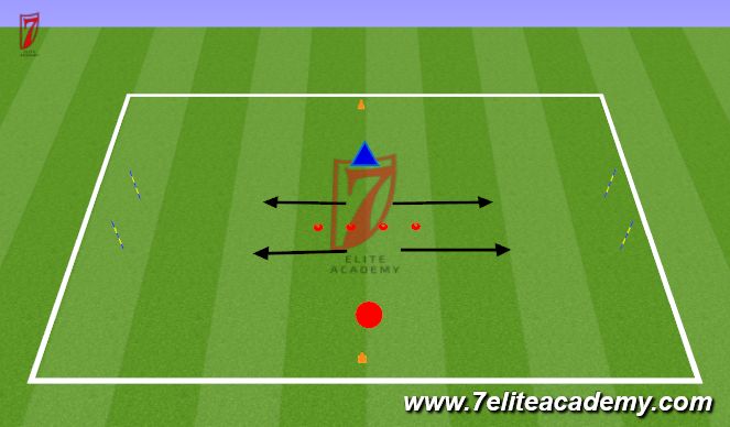 Football/Soccer Session Plan Drill (Colour): 1v1 Agility
