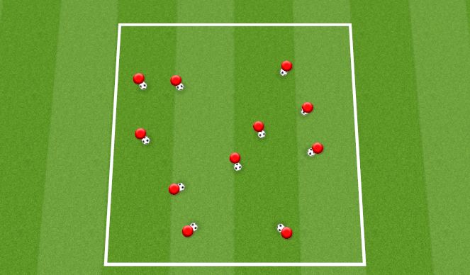 Football/Soccer Session Plan Drill (Colour): knockout