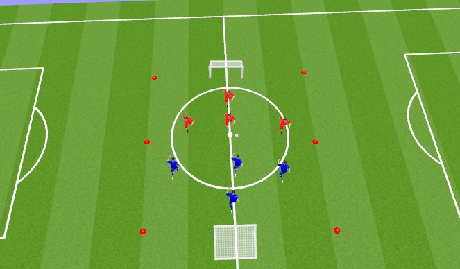 Football/Soccer Session Plan Drill (Colour): 4v4