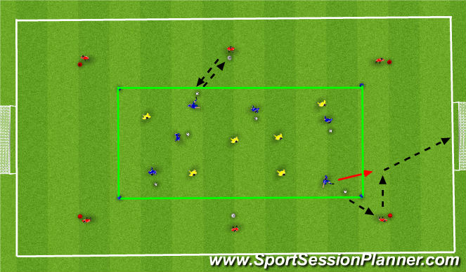 Football/Soccer Session Plan Drill (Colour): Team Game