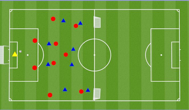 Football/Soccer Session Plan Drill (Colour): 8 v 10