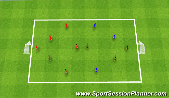Football/Soccer Session Plan Drill (Colour): SSG