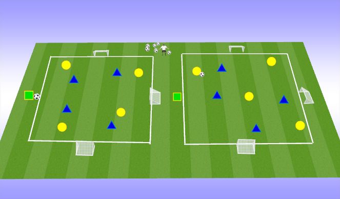 Football/Soccer Session Plan Drill (Colour): Warmup 2
