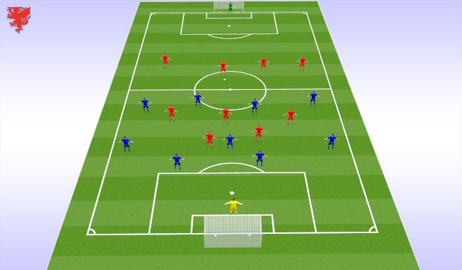 Football/Soccer Session Plan Drill (Colour): SSG