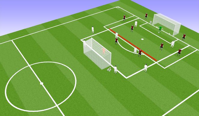 Football/Soccer Session Plan Drill (Colour): 8v8(4v4)