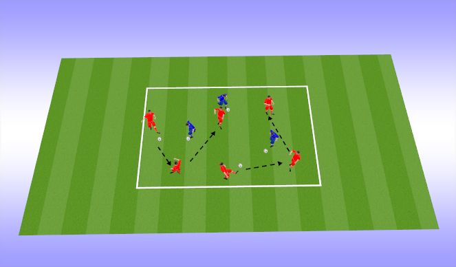 Football/Soccer Session Plan Drill (Colour): Warm Up